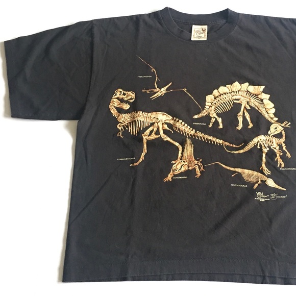 Vintage Other - 1985 Dinosaur Fossils Double Side Vintage T Shirt